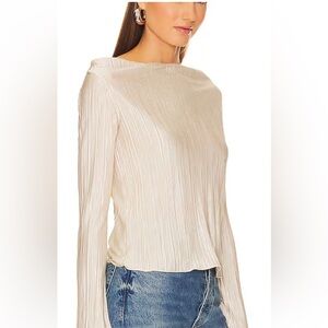 Song of Style Nelson Champagne Pleated Blouse